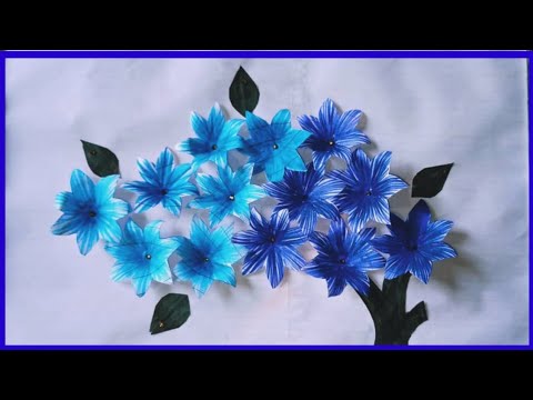 Paper flower wall Hanging || Newspaper craft || Easy wall Decor ideas || paper craft Easy
