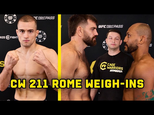 CW 211 Rome Weigh-Ins & Face-Offs: Bellandi vs. Pereira