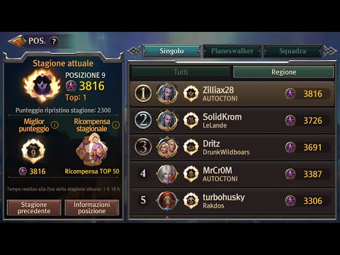 MAGIC MANA STRIKE ITA GAMEPLAY HIGH RANKED HOW TO PLAY RETRACTION HELIX TEZZERET TOP 1 ITA Zilliax28