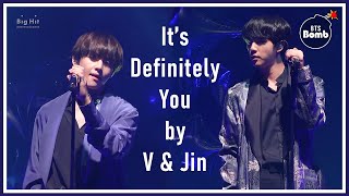 BTS (방탄소년단) It’s Definitely You (죽어도 너야) by Jin &amp; V at BTS Prom Party 2018 [ENG SUB][Full HD]