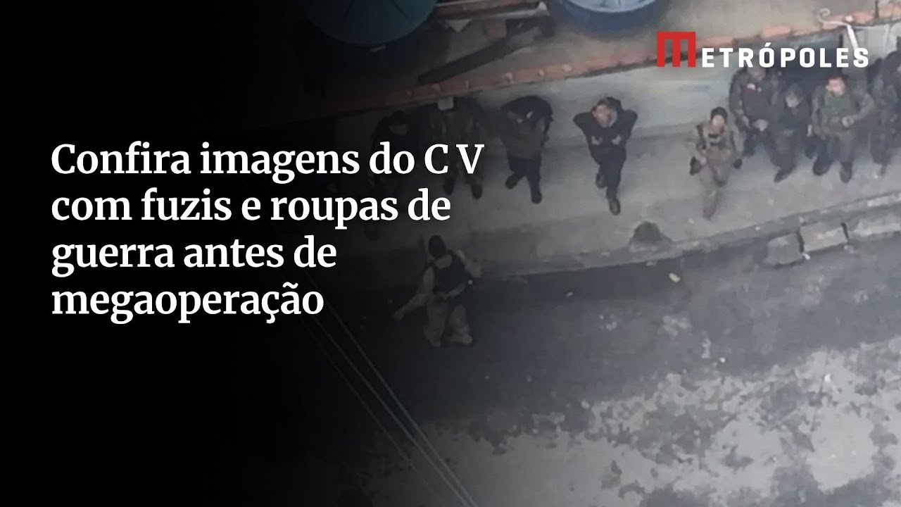 Traficantes são flagrados com fuzis e “roupas de guerra” antes de megaoperação.