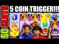 Our CRAZIEST Buffalo Video Yet! 5 Coin Trigger On NEW Buffalo Chief Slot Machine!