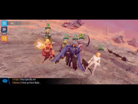 Deathpool with Cloak & Dagger in Doom Raid 1.1 Mystic nodes - Marvel Strike Force - MSF