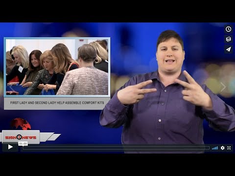 First Lady and Second Lady help assemble comfort kits (ASL - 11.27.18)