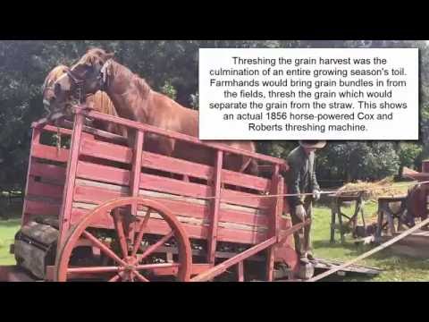 1856 horse-powered Cox and Roberts threshing machine (Kelley Farm Minnesota)