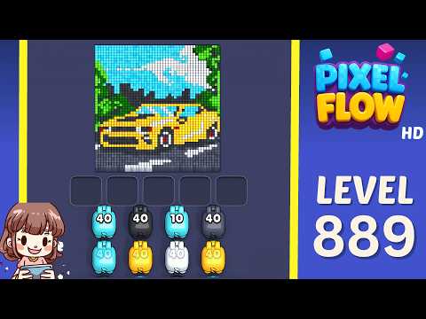 Pixel Flow Level 889 Walkthrough