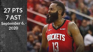 James Harden 27 PTS 7 AST |Rockets vs Lakers| NBA Playoffs 9/06/20