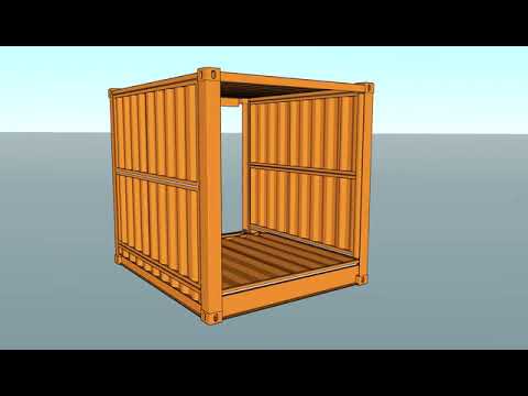 10FT folding container view