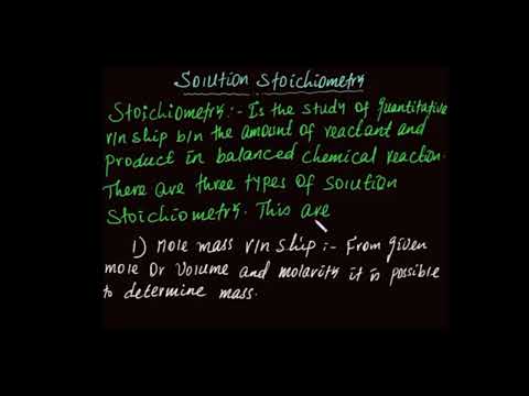 Chemistry Grade 10 Unit 2 Solution Stoichiometry