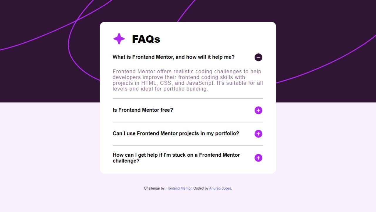 FAQ accordion || Html, CSS and JavaScript