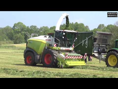 Claas Jaguar 970 Typ 498 hat Lust auf Gras - LU Spitzner - Gras häckseln 2018