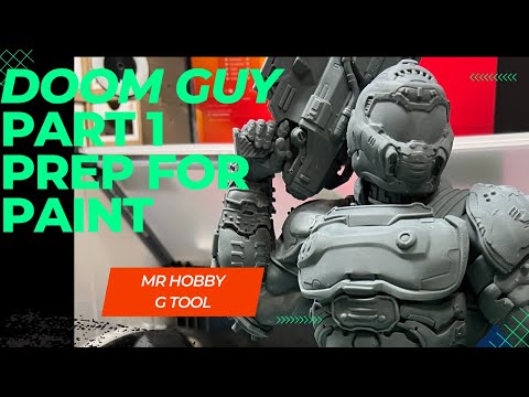 DOOM GUY - Lets Prep this model for Paint - Awesome Model By Wicked3d - Part 1