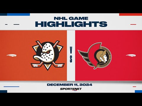 NHL Highlights | Ducks vs. Senators - December 11, 2024