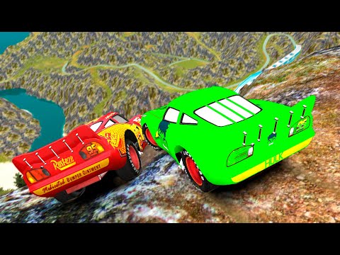 GTA 4 Lightning McQueen vs HULK McQueen Crash Testing #2