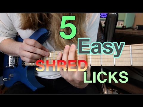 5 Easy Shred Licks - Start Shredding!! ( With Tabs)