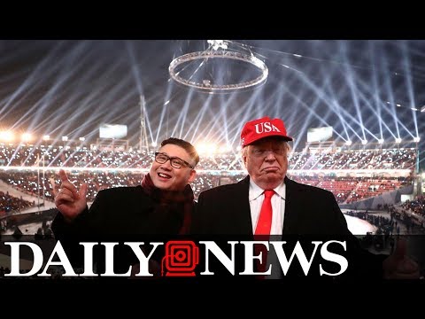 Trump and Kim Jong Un posers kicked out of Olympic ceremony