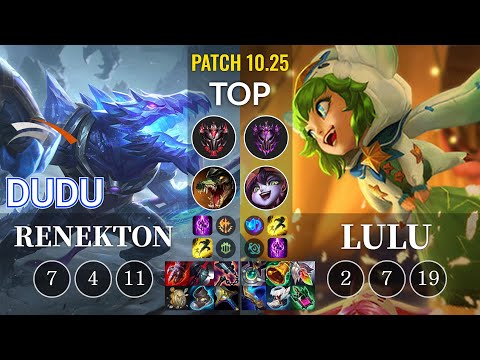 HLE DuDu Renekton vs Lulu Top - KR Patch 10.25