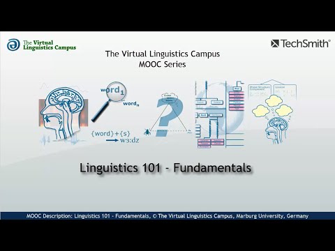 MOOC Description: Linguistics 101 - Fundamentals