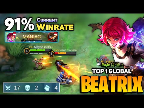 91% WINRATE! Beatrix Best Build 2021 [ Top 1 Global Beatrix Gameplay ] By Maybe は強い - Mobile Legends