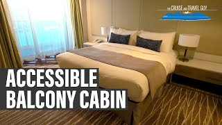Grand Princess Wheelchair Accessible Balcony Cabin | Stateroom A302 (BB Category Balcony)