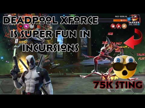 Deadpool Xforce is Insanely oP On incursions! - super cheese Power stings - contest of champions