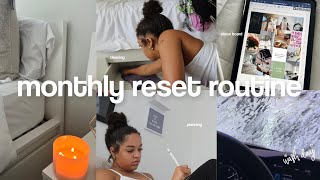 MONTHLY RESET ROUTINE | new habits, closet declutter, preparing for college, vision board, planning