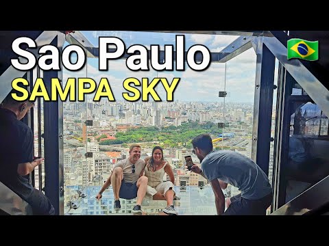 Beautiful panoramic view of the city of São Paulo | SAMPA SKY spring 2022 【4K】🇧🇷🎬📹