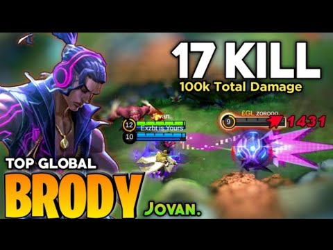 Game play top global | brody jovan si jenius, total damage 100k++ | mobile legends