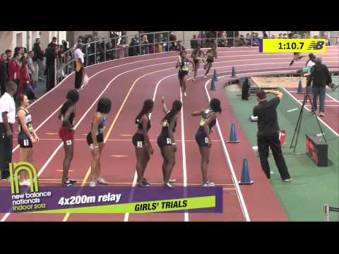 Girls 4x200m Heat 1 - New Balance Indoor Nationals 2012