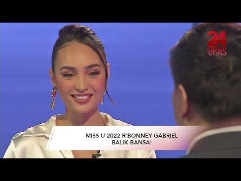 Miss Universe 2022 R'Bonney Gabriel, balik-bansa 24 Oras