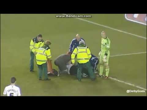 2011-12 - Derby County 1 Nottingham Forest 0 - Shaun Barker injury -13/03/2012