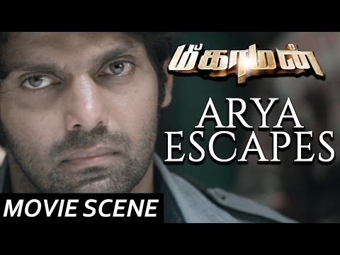 Arya Escapes - Meaghamann | Scene | Arya, Hansika Motwani | S.S.Thaman