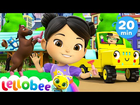 Down by the Farm Lellobee! | Best Kids Songs! Lellobee City Farm Kids Nursery Rhymes