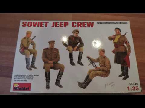 MINIART 35049 1:35th Scale Figures Kit soviétique Jeep crew