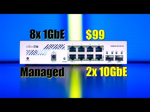 Mikrotik Cloud Maršrutizatorius Switch | CSS610-8G-2S+IN video