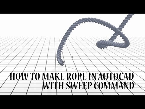 AutoCAD 3D Twisted cable| AutoCAD Rope | Sweep Twist