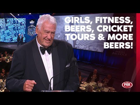 Peter Darley STEALS the show at Hall of Fame with HILARIOUS stories 🍻🤣 | Fox Footy
