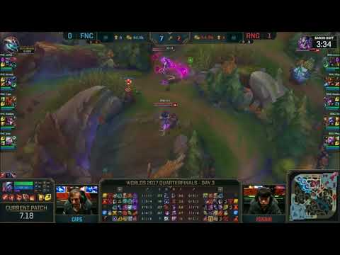 RNG MLXG Epic Baron Steal vs FNC | Worlds 2017 Highlights