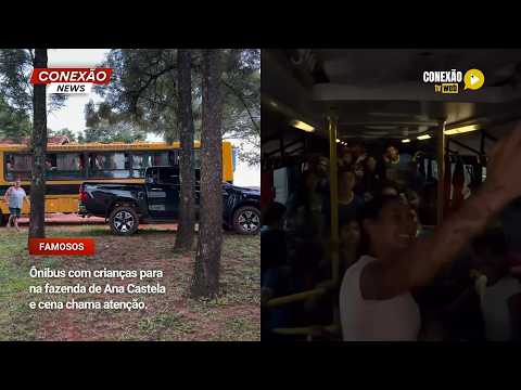 Vídeo: Ônibus com crianças para na fazenda de Ana Castela e cena chama atenção.