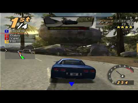 Need for Speed: Hot Pursuit 2, Chevrolet Corvette Z06, 8 laps Alpine Trails II