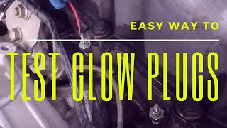 How to test glow plugs on diesel engines