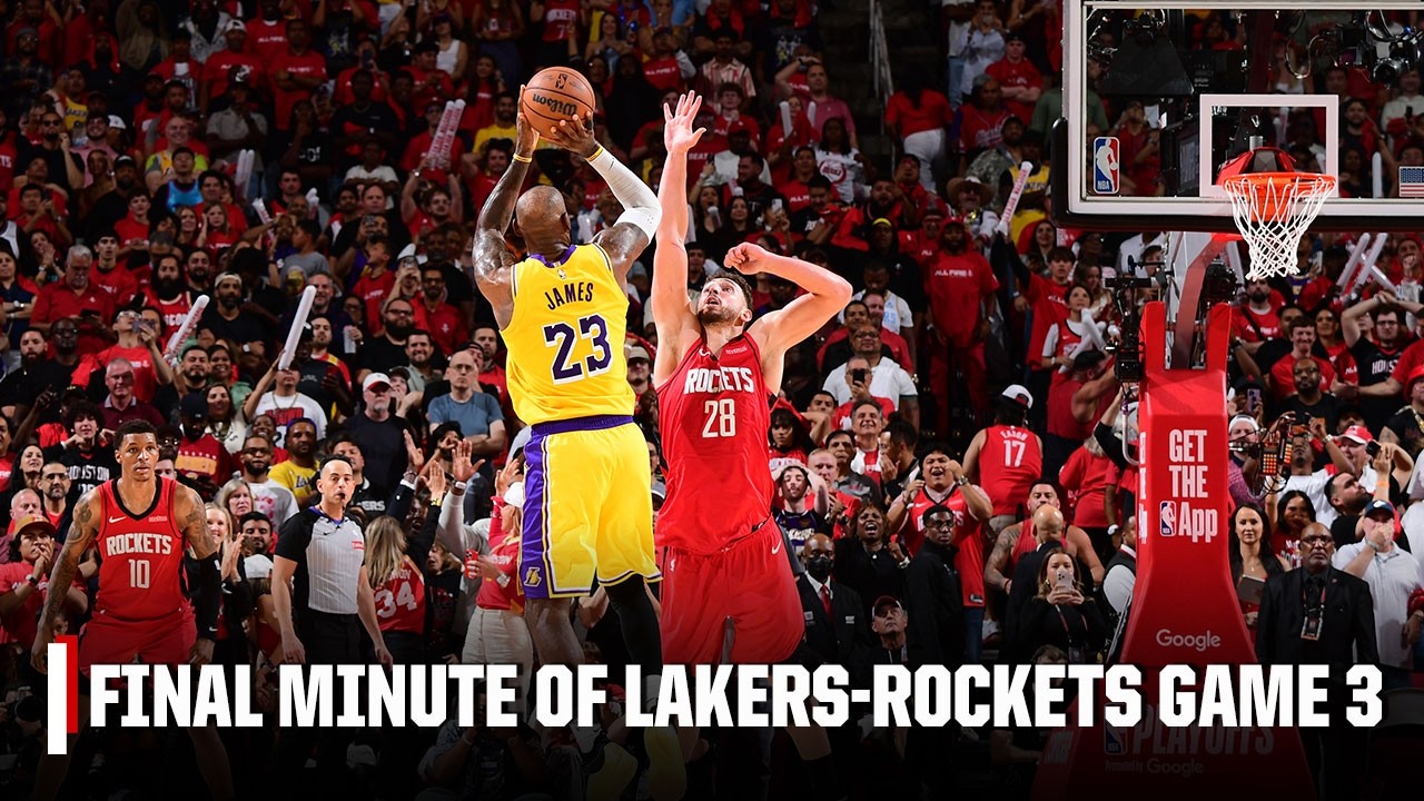 PANDEMONIUM‼️ LeBron James' CLUTCH 3 sends it to OT off two huge Rockets turnovers | NBA on ESPN