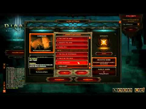 Diablo III: Reaper of Souls F&F Beta - Game Settings UI