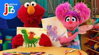 Download lagu Draw Dinosaurs with Elmo & Abby 🎨 Sesame Street | Netflix Jr mp3