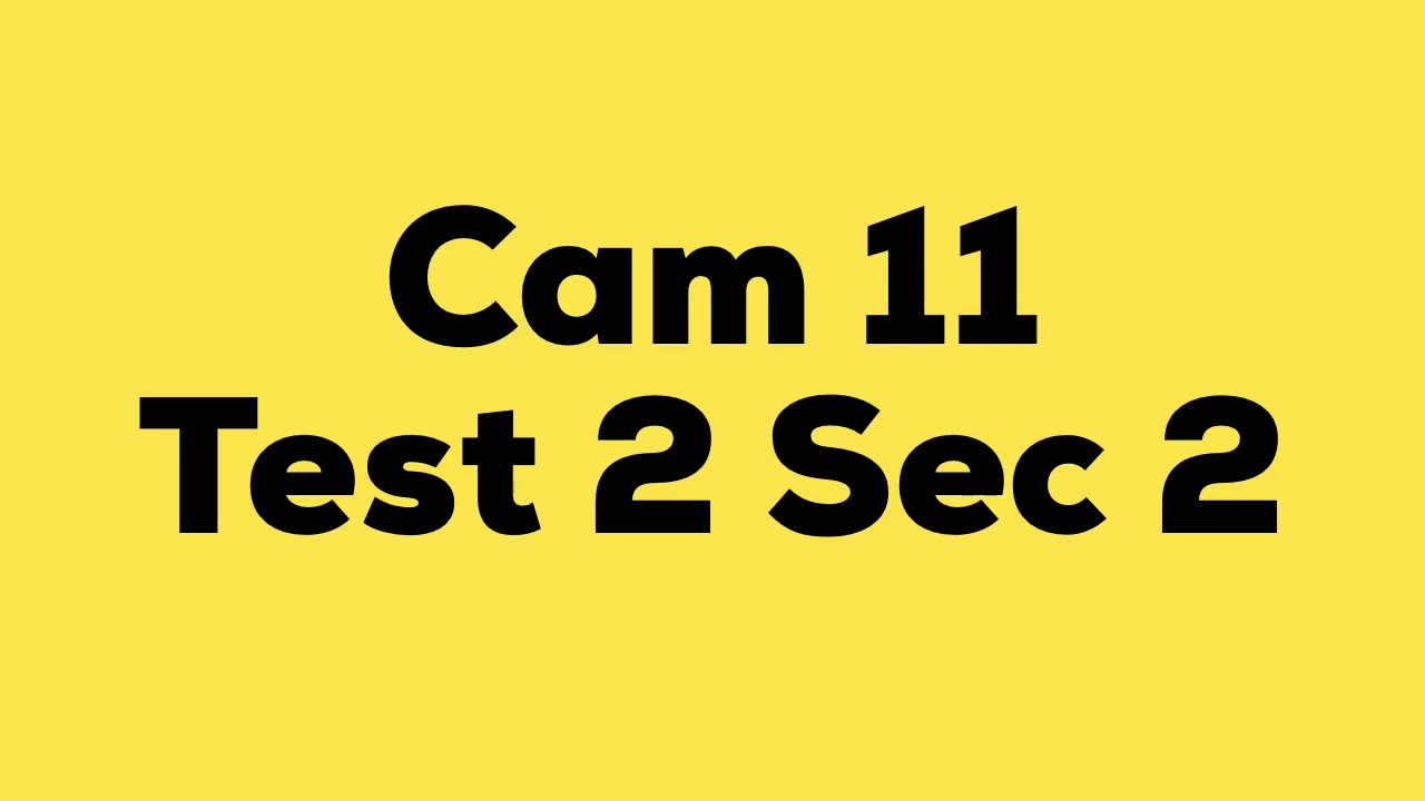 [CAM 11] Test 2 Section 2