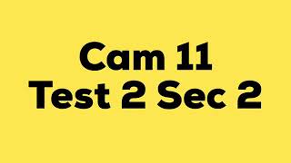 [CAM 11] Test 2 Section 2