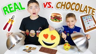 CHOCOLATE VS REAL FOOD CHALLENGE !!! - Trucs réels ou Chocolats ?