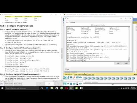 [CCNA S4] 7.3.2.8 Packet Tracer - Configuring GRE Over IPsec.