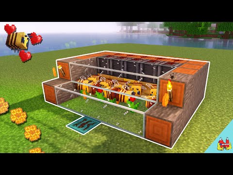 SIMPLE Bee Farm in Minecraft - Automatic Honeycomb Farm ( Minecraft Tutorial )