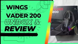 Wings Vader 200 Gaming Headphone 🎧 Unboxing 😲||And review 👍||